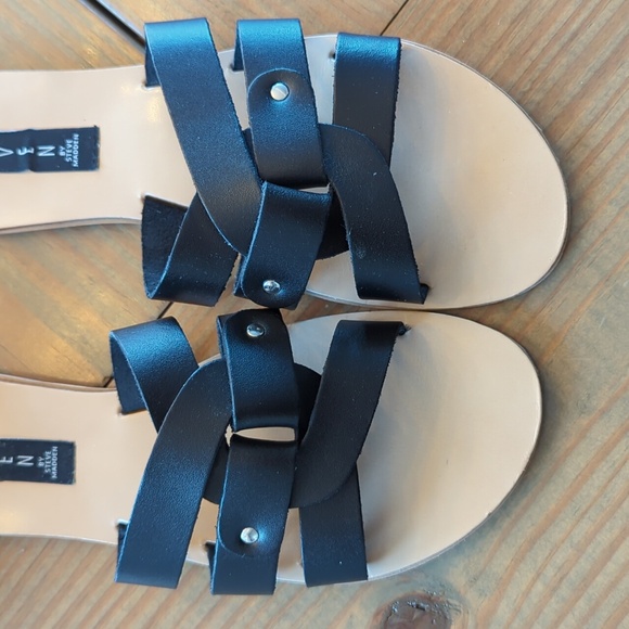 Black Leather Sandals - Picture 5 of 6